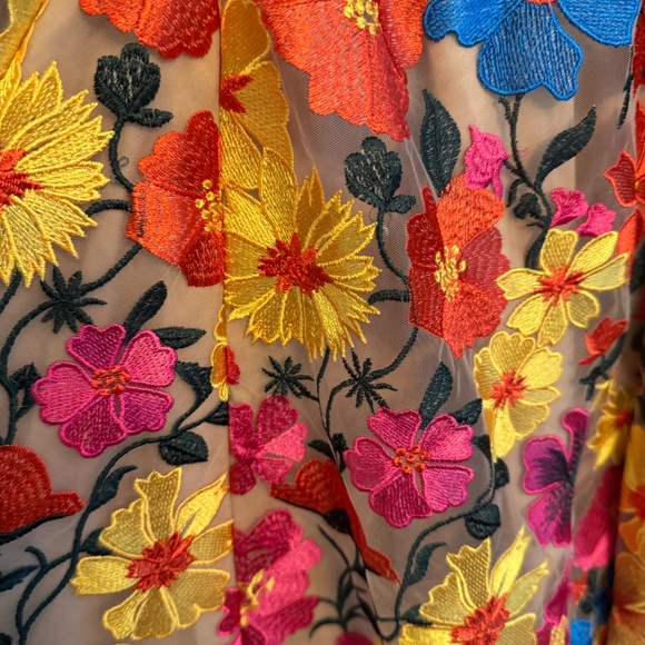 NWT Milly Penelope Floral Mesh Embroidered Dress - Picture 3 of 12